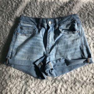 Light blue wash American Eagle shorts